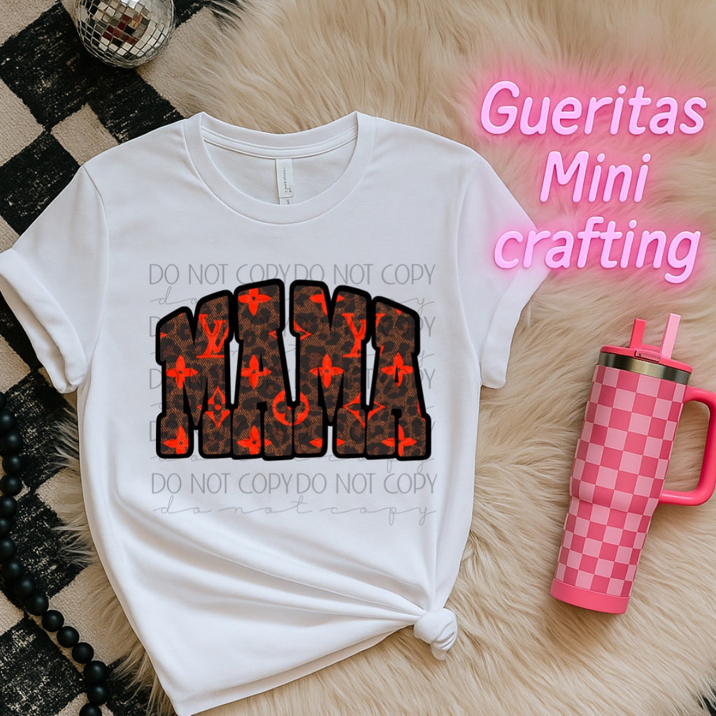 Mama Red/Brown Tshirt