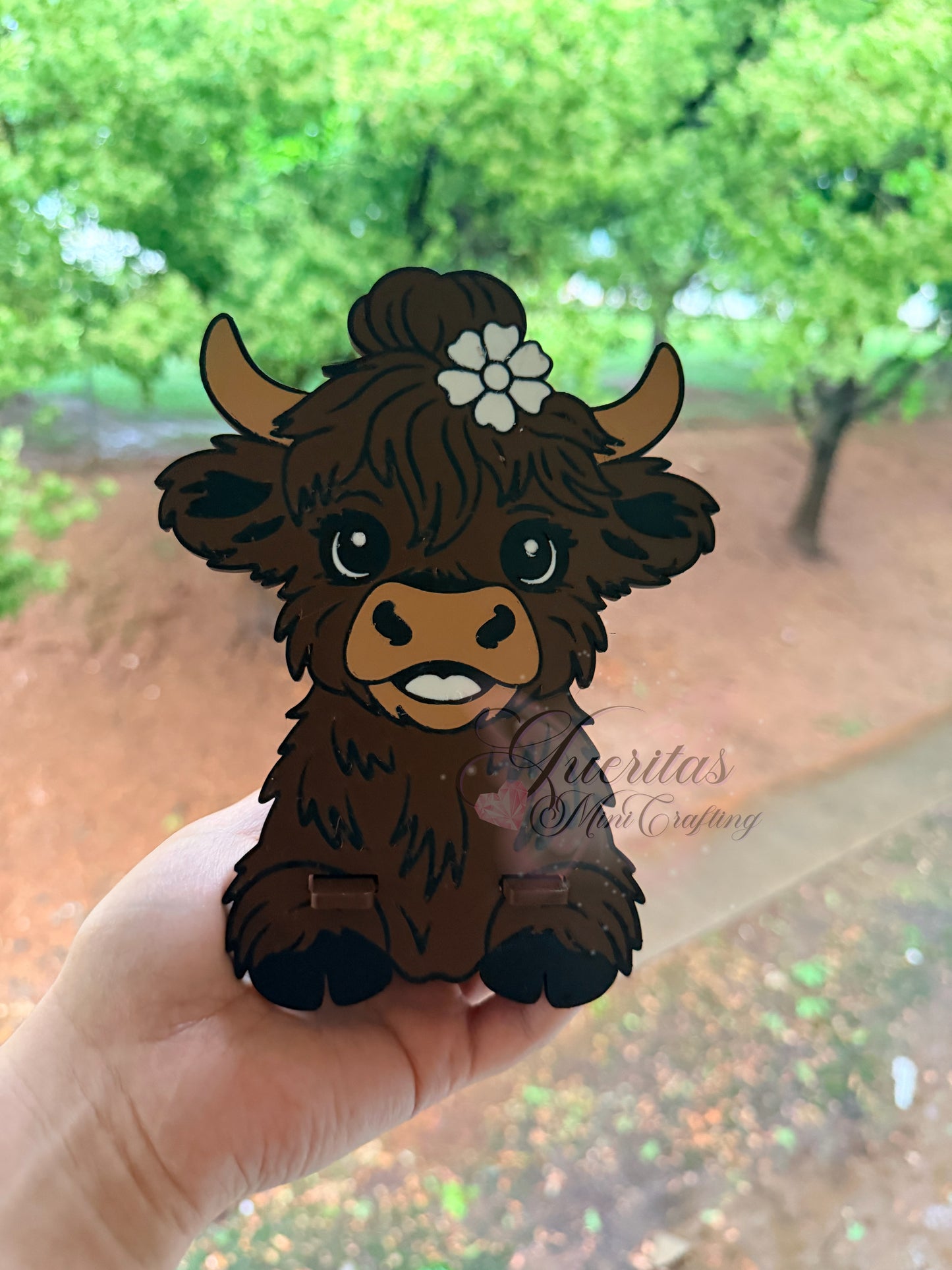 Highland Cow Phone Holder