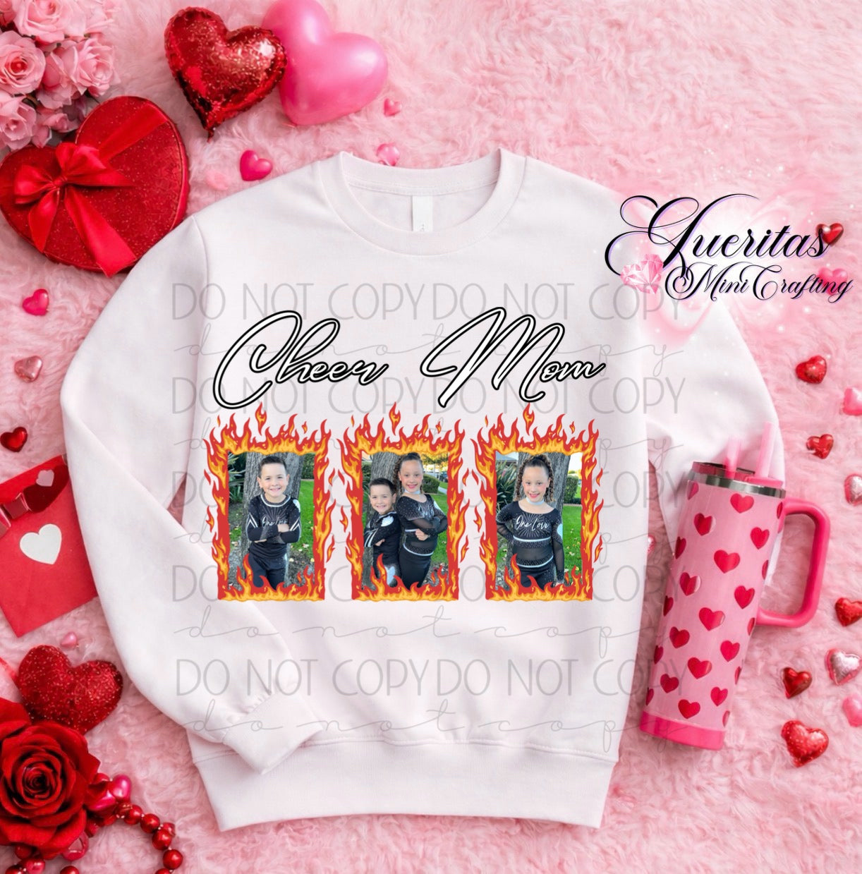 Custom Flame Cheer Tshirt