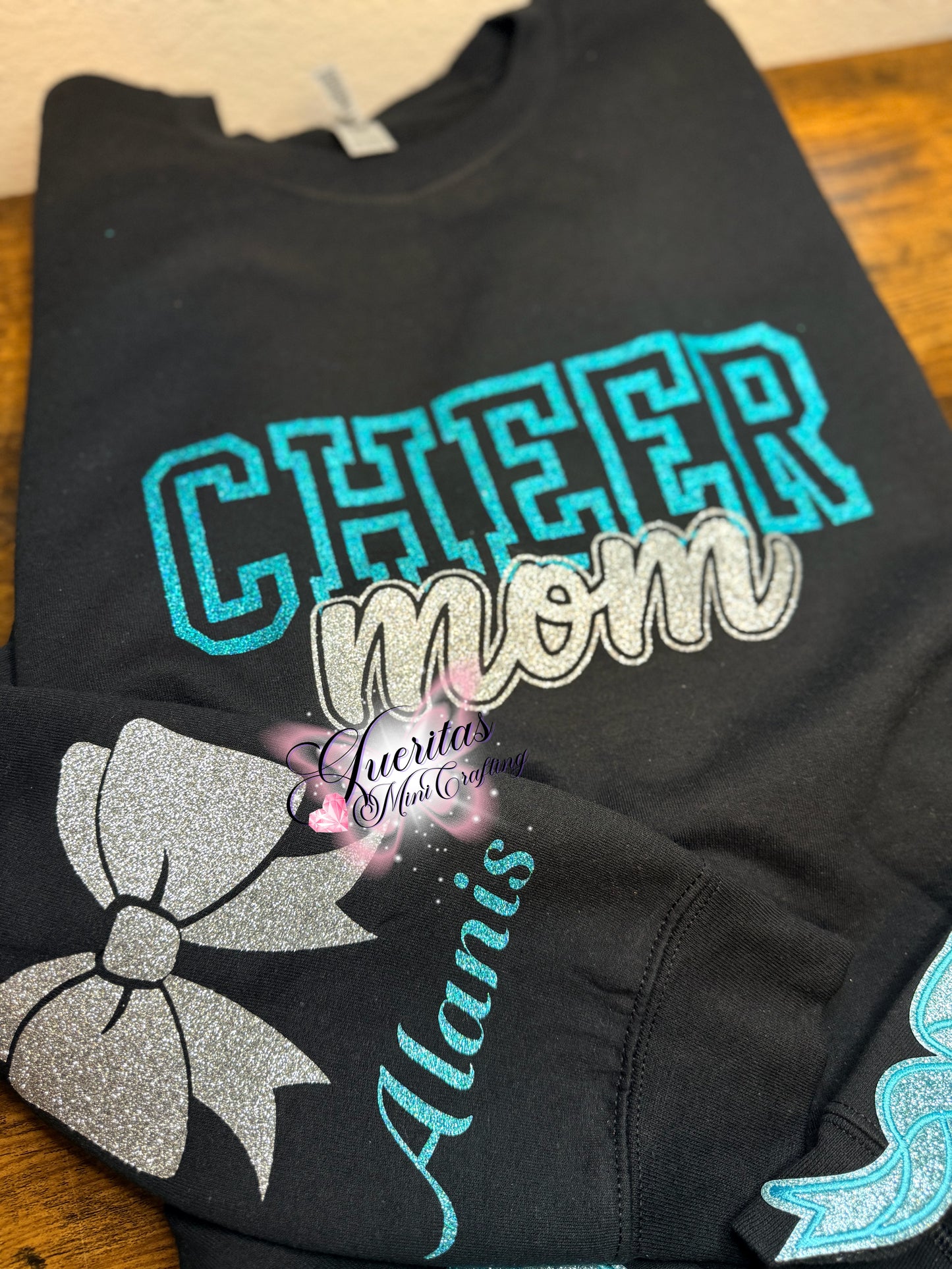 Cheer Mama Glitter  w/Side bows