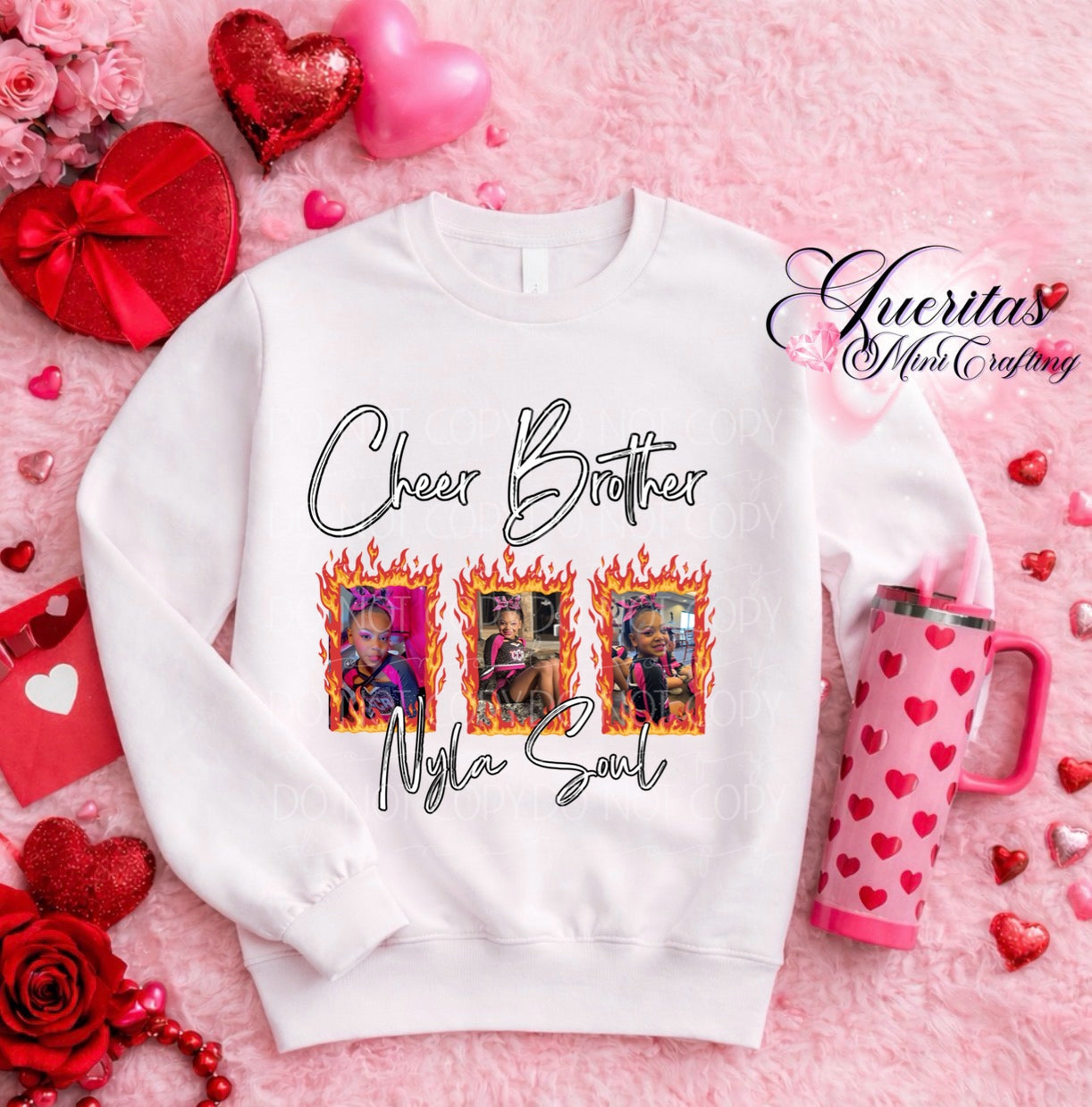 Custom Flame Cheer Tshirt