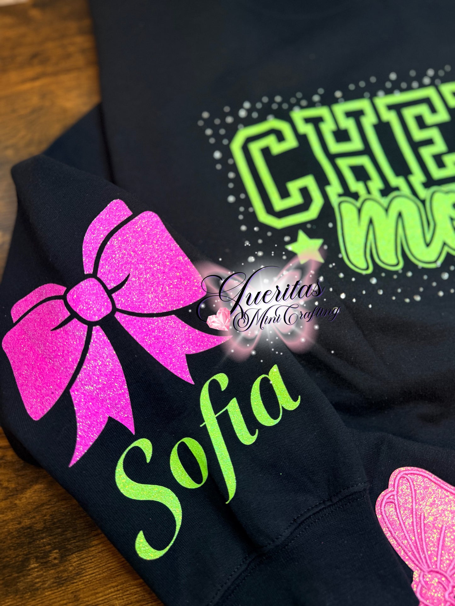 Cheer Mama Glitter  w/Side bows