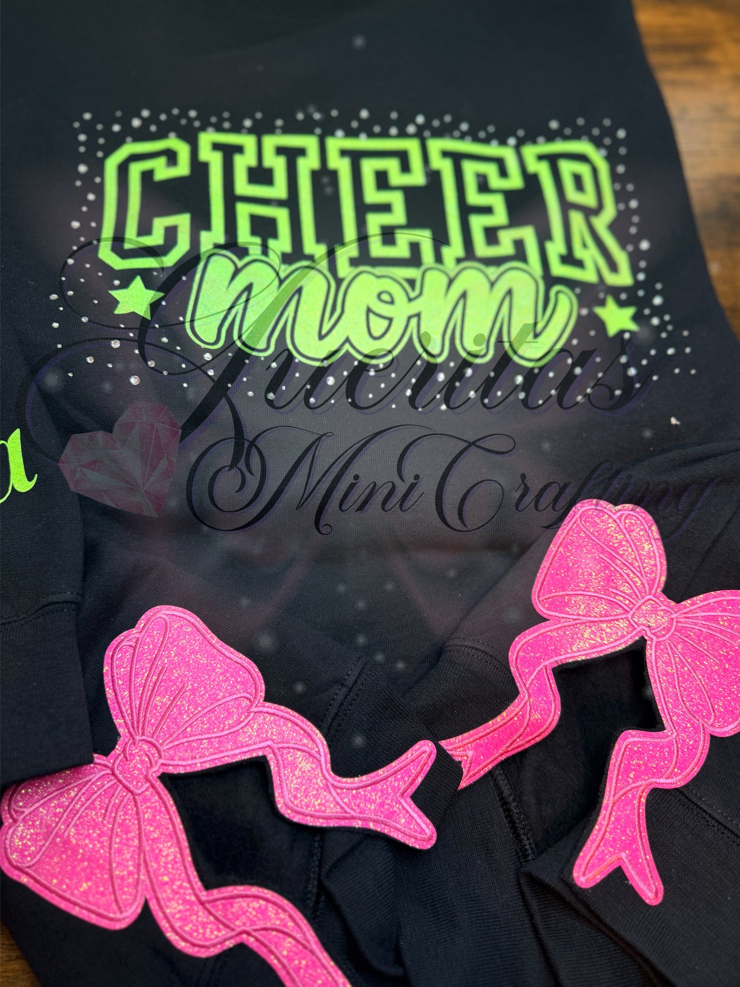 Cheer Mama Glitter  w/Side bows