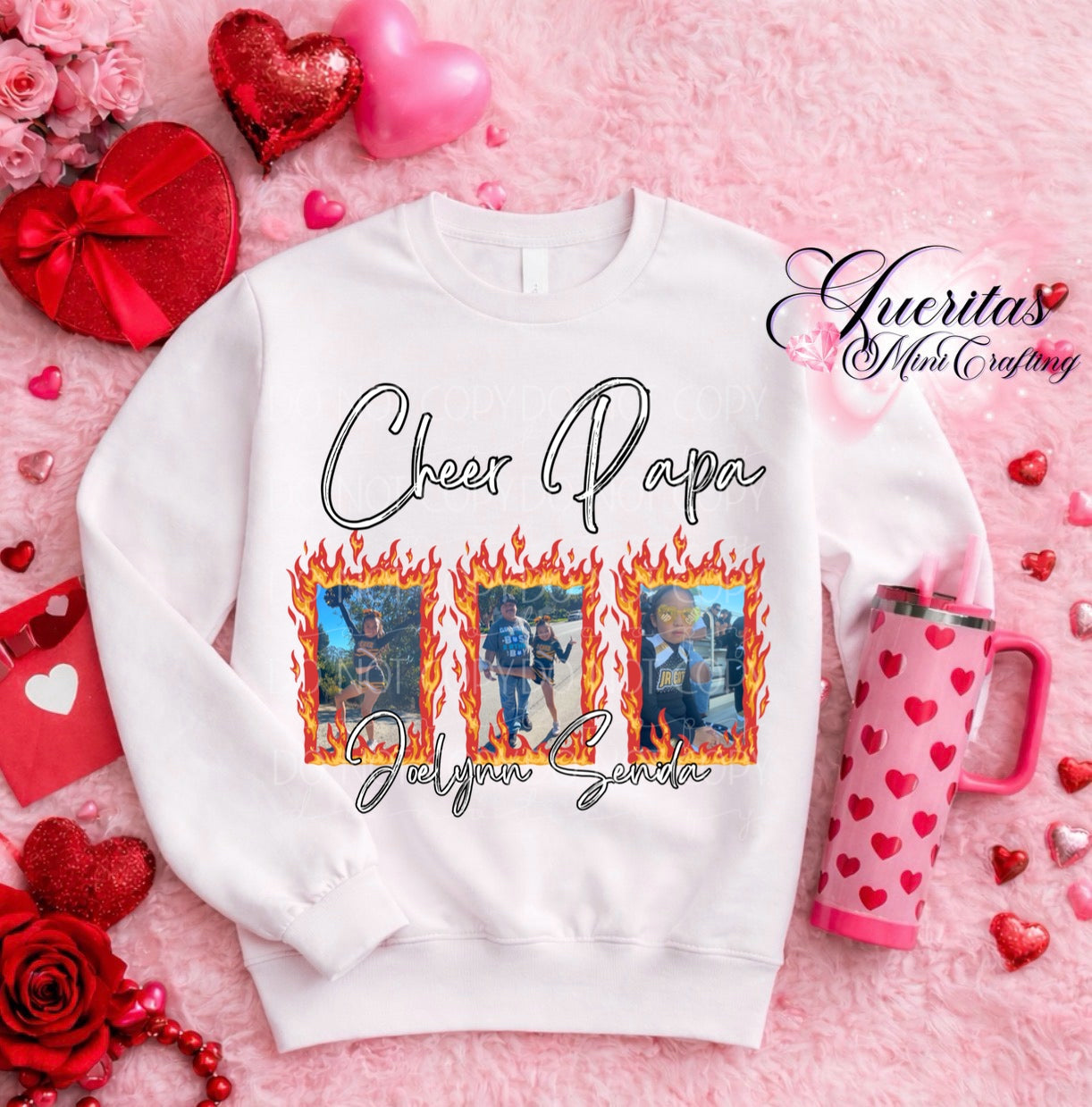 Custom Flame Cheer Tshirt