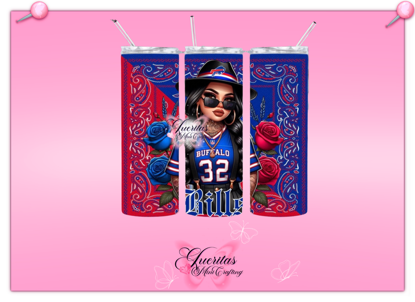 Chicana Football Tumbler