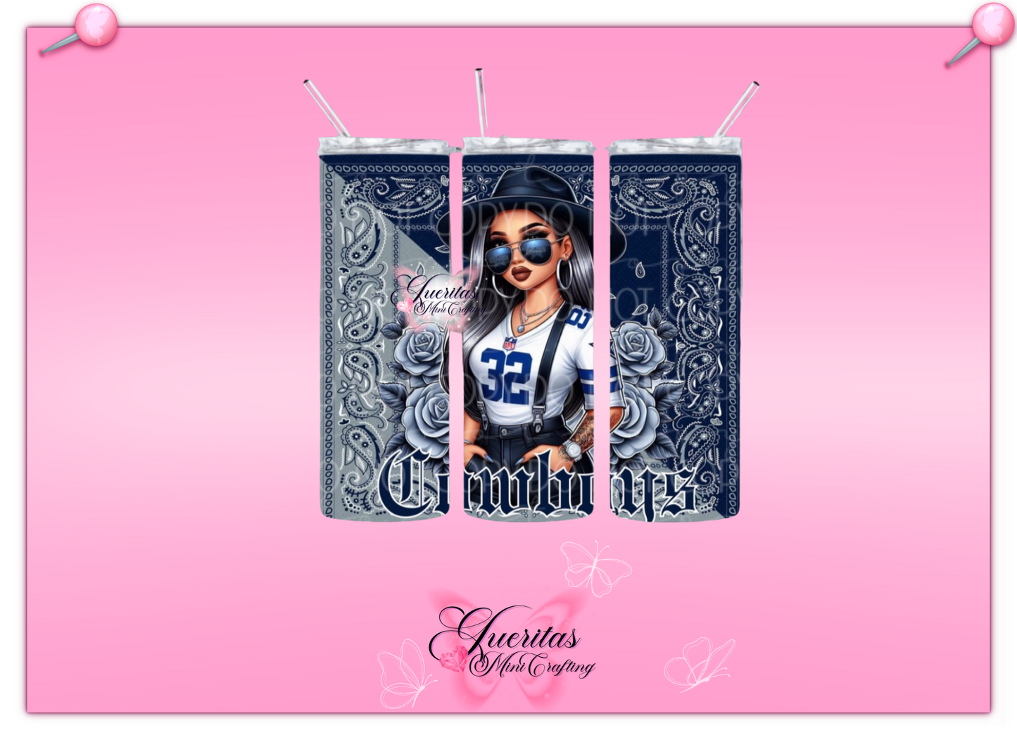 Chicana Football Tumbler