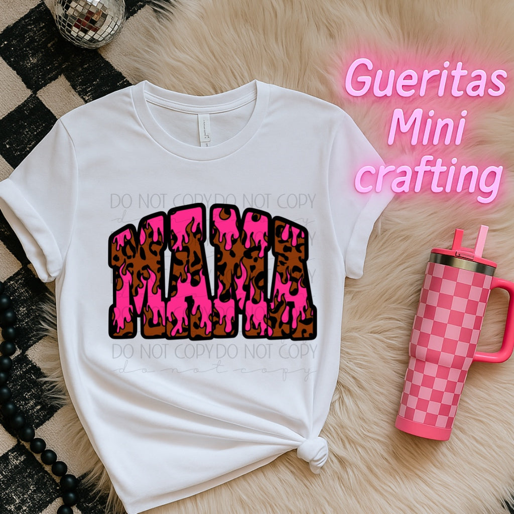Mama Pink Flame Tshirt