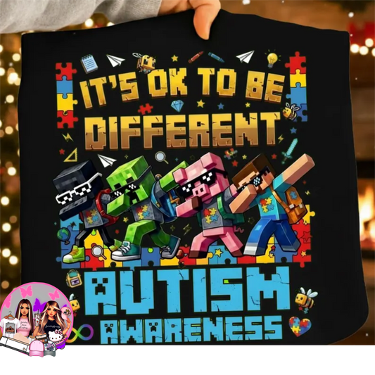 Minecraft Autism Awareness Kid Tshirt