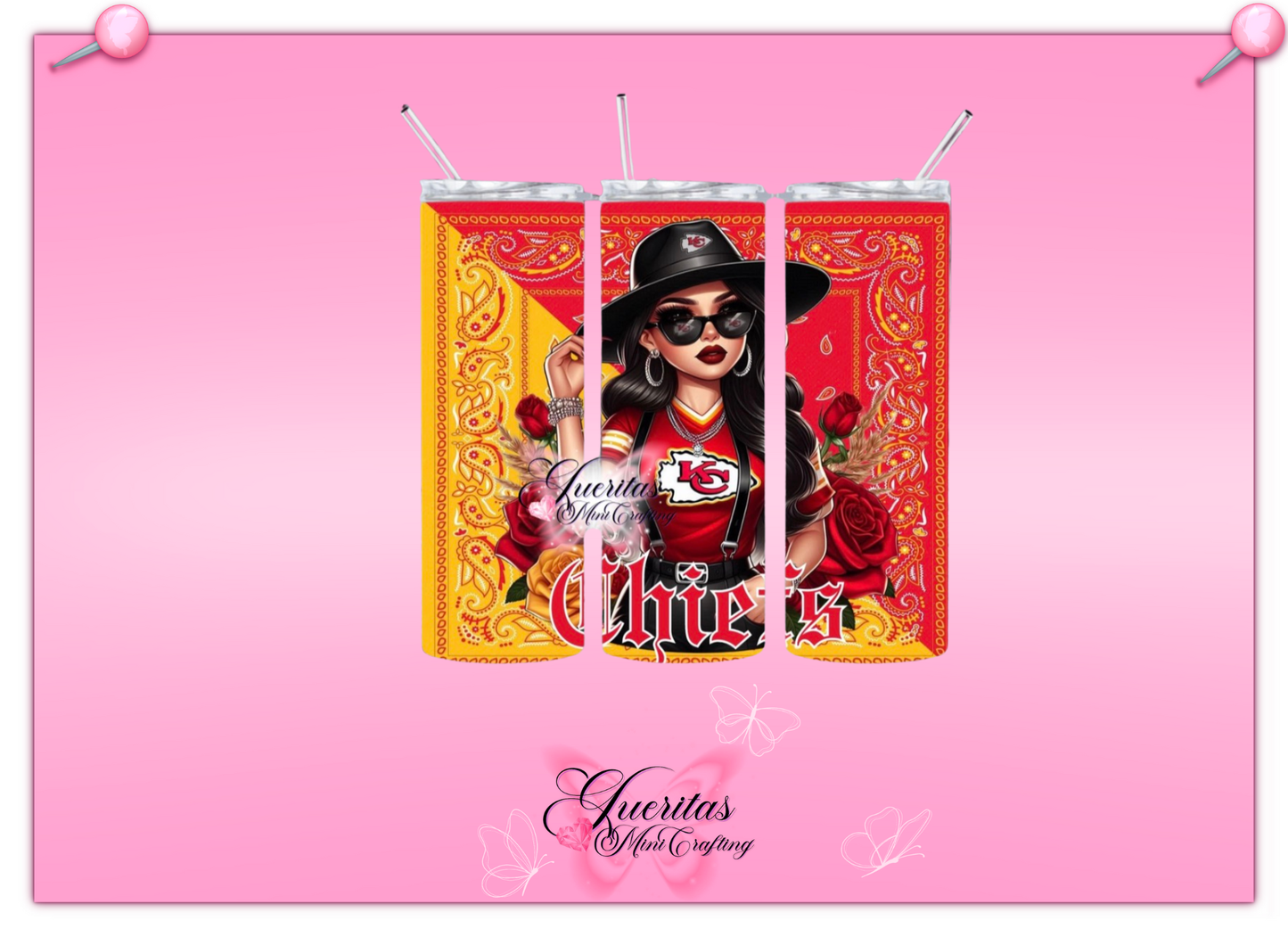 Chicana Football Tumbler