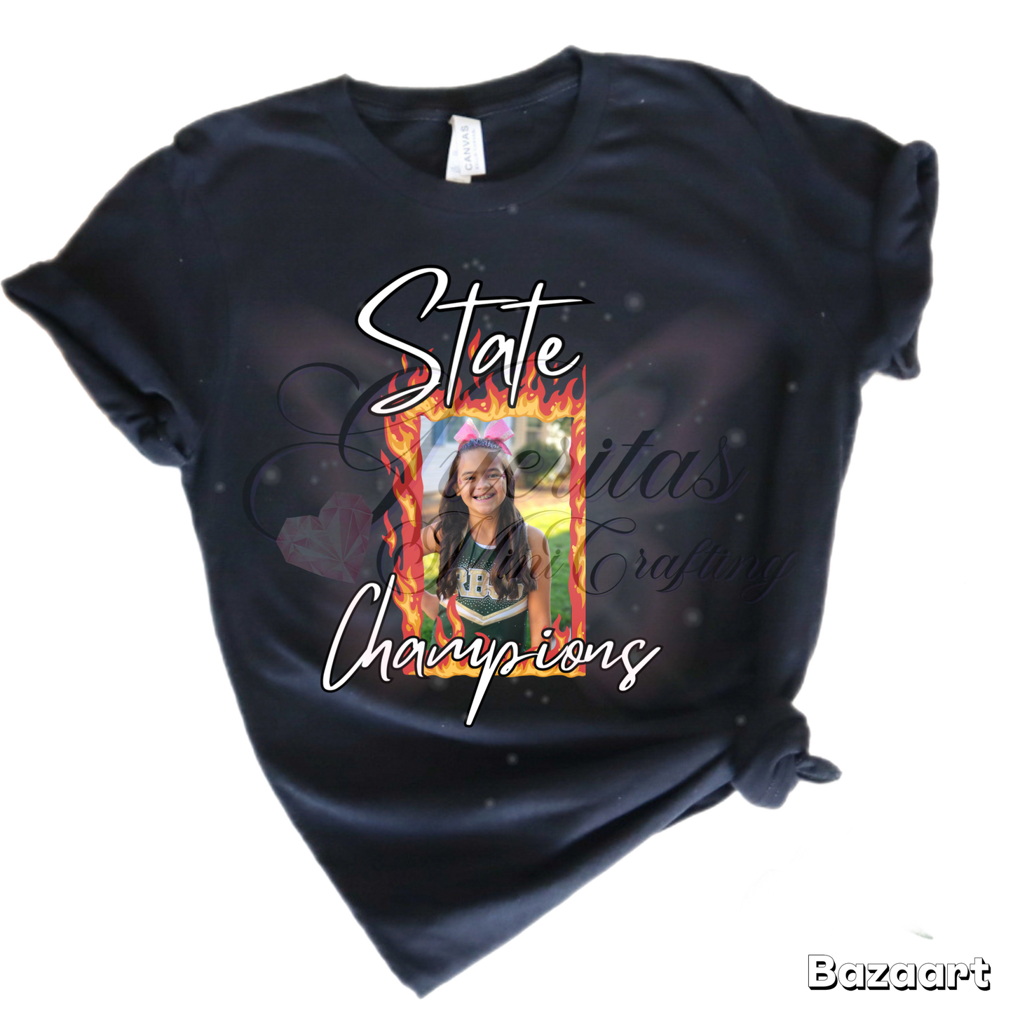 Custom Flame Cheer Tshirt