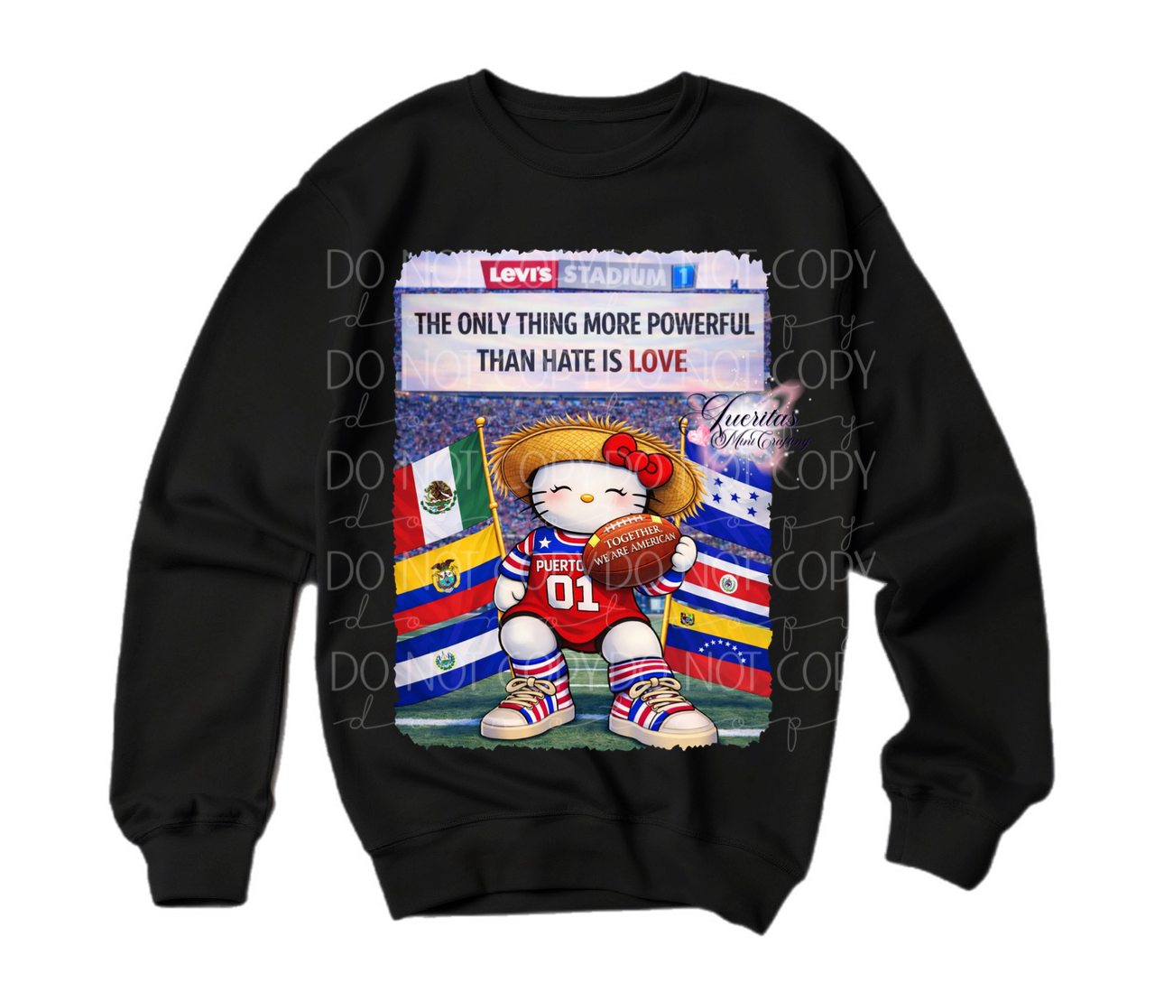 Powerful than hate Crewneck 2