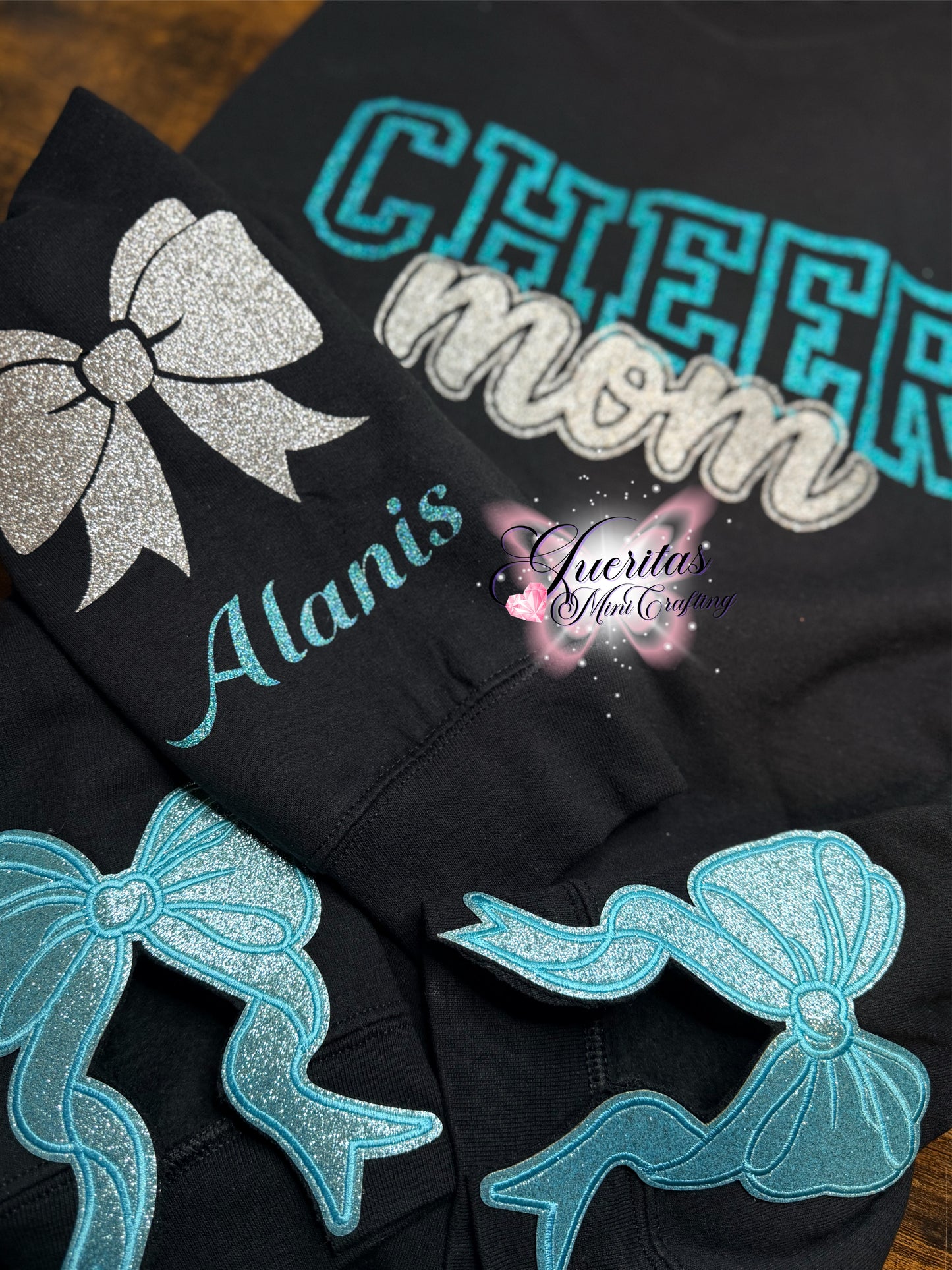 Cheer Mama Glitter  w/Side bows