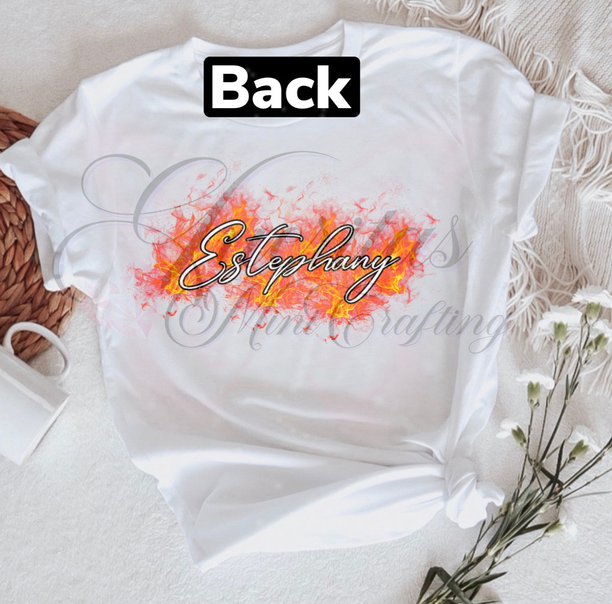 Custom Flame Cheer Tshirt