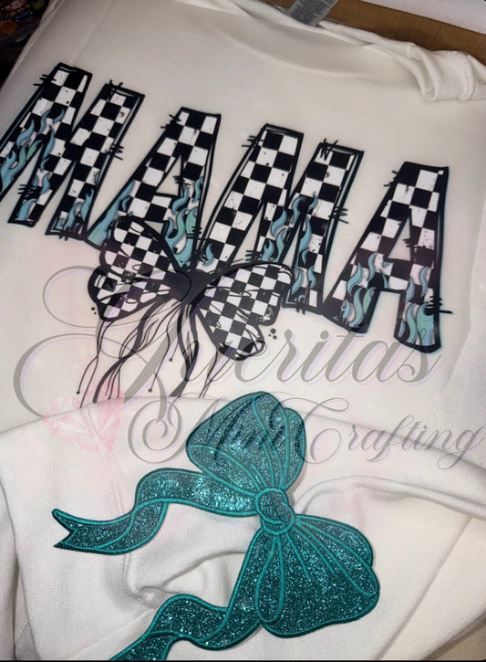 Mama Checkered Crewneck