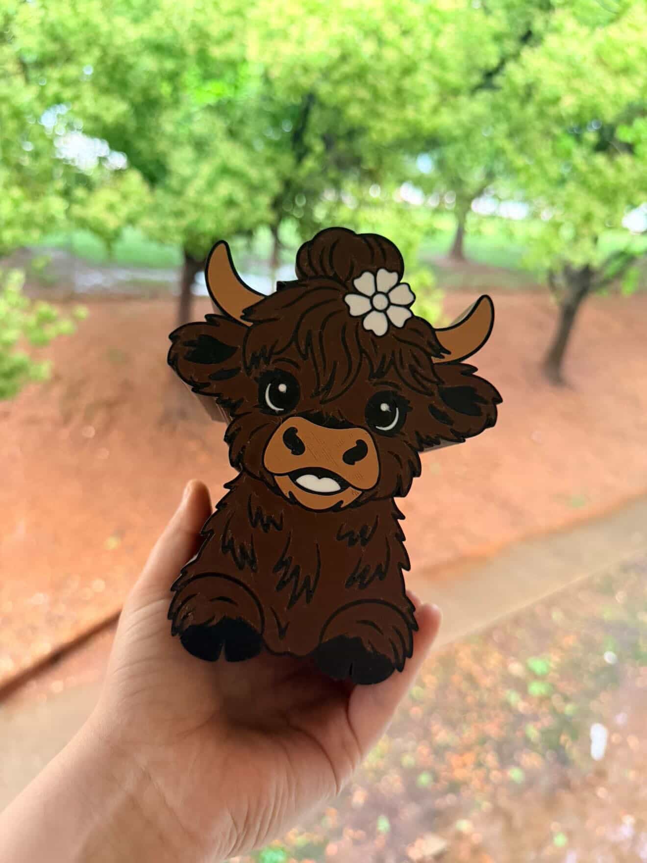 Highland Cow Pen/Makeup Brush Holder
